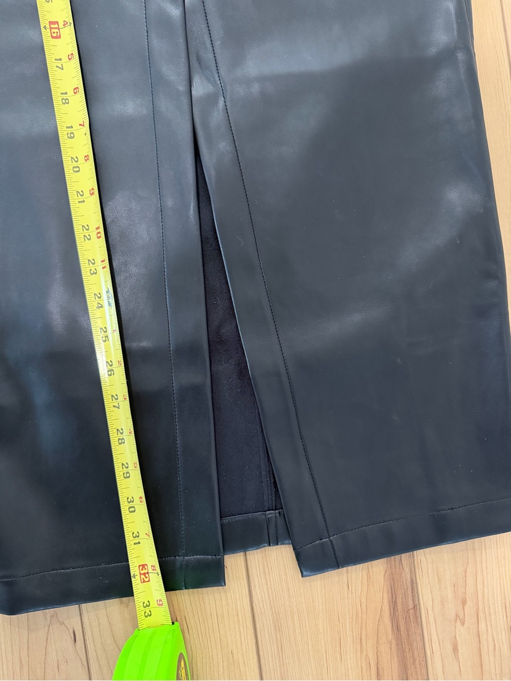 Heartlook Marissa Black Button-Front Faux Leather Midi Skirt - Picture 8 of 9